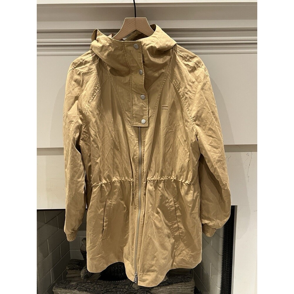 Levi's Women's Size XL Beige Tan Lightweight Hooded Utility Jacket Pocket